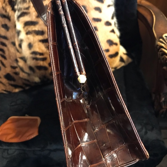 Vintage Original Wilcof Alligator Handbag Leather lined - Picture 7 of 7